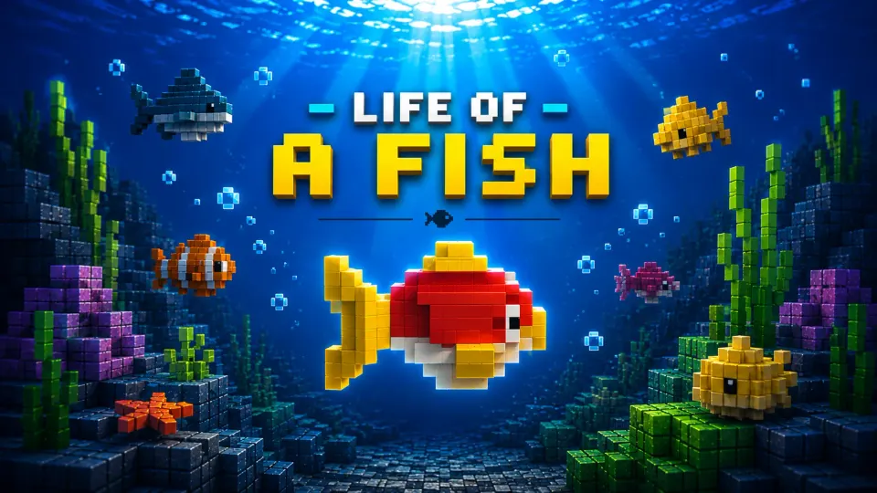 Life of a Fish — ein Voxel-Fisch über einem Korallenriff
